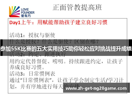 参加55K比赛的五大实用技巧助你轻松应对挑战提升成绩